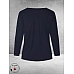 PLUS BASICS Shirt Tee Ls Pofmouw Navy